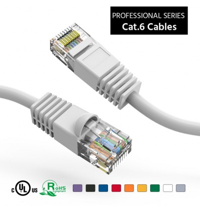 Cat6 Ethernet Patch Cables, Snagless Boot, up to 330Ft