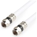 RG6 Coaxial F-Type Cable White RG6 Coaxial F-Type Cable White