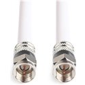 RG6 Coaxial F-Type Cable White RG6 Coaxial F-Type Cable White