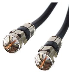 RG6 Outdoor Coaxial Direct Burial Quad Shield F-Type Cable