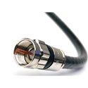 RG6 Coaxial Quad Shield Cable F-Type Black RG6 Coaxial Quad Shield Cable F-Type Black