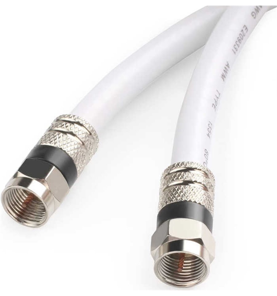 Rg6 Coaxial Plenum F Type Cable White