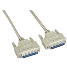 DB25 Serial Cable Male to Male Straight