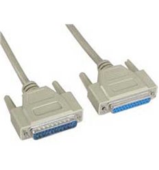 DB25 Serial Cable Male to Female Straight