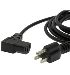 5-15P to C-13 Right Angle Power Cord 18AWG 2