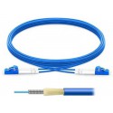 LC UPC to LC UPC Duplex OS2 Single Mode Armored PVC (OFNR) 3.0mm Fiber Optic Patch Cable LC UPC to LC UPC Duplex OS2 Single Mode Armored PVC (OFNR) 3.0mm Fiber Optic Patch Cable