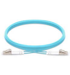 LC UPC to LC UPC Duplex OM4 Multimode Armored PVC (OFNR) 3.0mm Fiber Optic Patch Cable