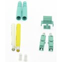 LC UPC Multimode Duplex Connector 2mm Aqua (10pack)