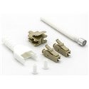 LC UPC OM1 Multimode Duplex Uniboot Connector Beige-White (10pack)
