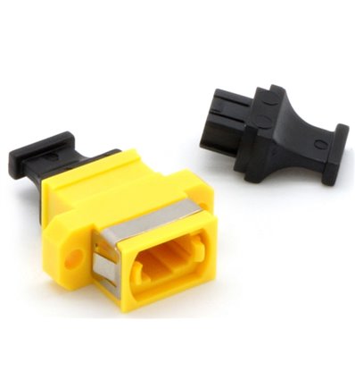 MPO Singlemode Adapter Key-Up Key-Down with Flange Yellow