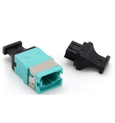 MPO Multimode OM3 Adapter Key-Up Key-Down without Flange Aqua