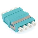 LC UPC OM3 Multimode Quad Adapter Aqua
