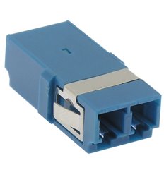 LC UPC Singlemode Duplex Fiber Optic Coupler without Flange, Blue