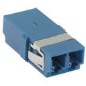 LC UPC Singlemode Duplex Fiber Optic Coupler without Flange, Blue