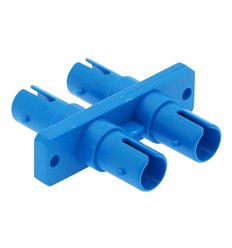 ST SM DX with flange Adapter, Blue Color, Plastic
