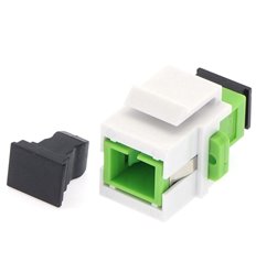 Keystone Jack SC APC Singlemode Simplex Green