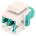 Keystone Jack LC UPC Multimode Duplex OM3 Aqua