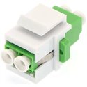 Keystone Jack LC APC Singlemode Dupplex Green