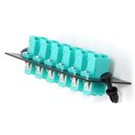 LC UPC Duplex, 12 Fiber OM3 Multimode Adapter Panel Aqua