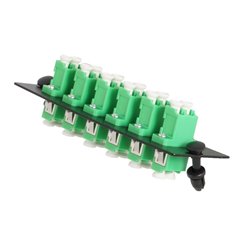 LC APC Duplex, 12 Fiber Singlemode Adapter Panel Green 2