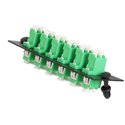 LC APC Duplex, 12 Fiber Singlemode Adapter Panel Green