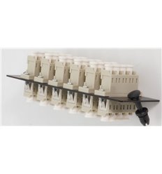 LC UPC Quad, 24 Fiber Multimode Adapter Panel Beige 2