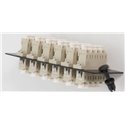 LC UPC Quad, 24 Fiber Multimode Adapter Panel Beige