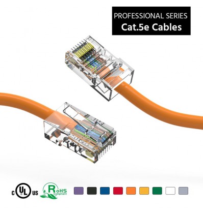90Ft Cat5e Patch Cable Orange UTP