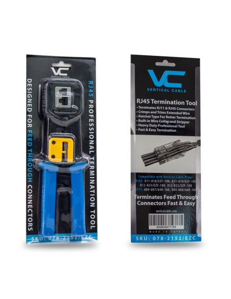 Crimp Tool for RJ45 Feed Through Connectors