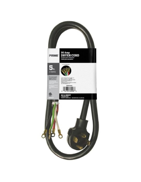 5Ft 10/4 30 Amp 4-Wire Dryer Cord