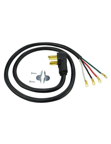6Ft 10/4 30 Amp Black 4-Wire Dryer Cord