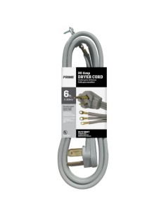 6Ft 10/3 30 Amp Gray 3-Wire Dryer Cord 2