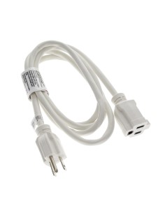 16/3 SJTW Outdoor White Power Extension Cord White