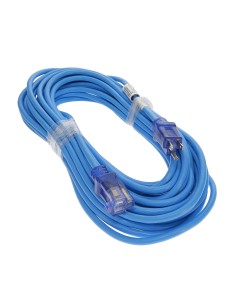 14/3 SJTW Power Extension Cord Lighted Clear Blue
