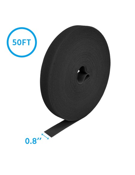 50Ft 0.8" Width Hook and Loop Strap Tape