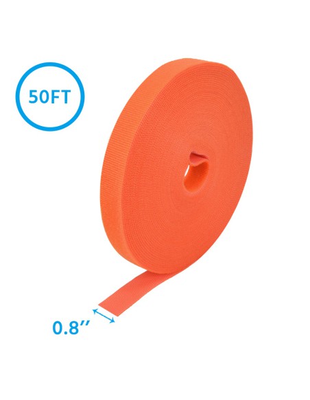 50Ft 0.8" Width Hook and Loop Strap Tape