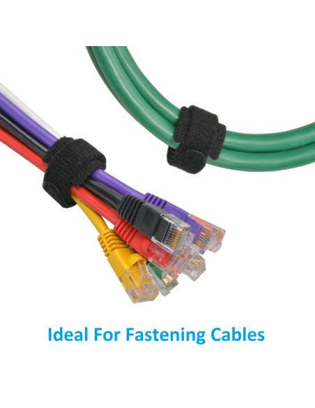 8" Hook and Loop Wrap Strap 1/2" Width Black