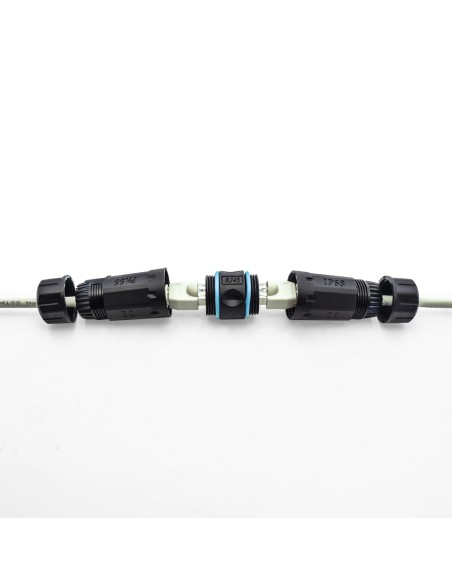 Shielded Cat6 RJ45 Outdoor Waterproof Inline Coupler
