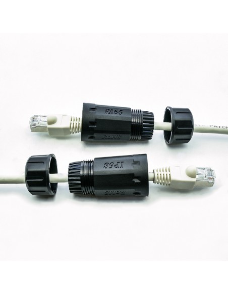 Shielded Cat6 RJ45 Outdoor Waterproof Inline Coupler