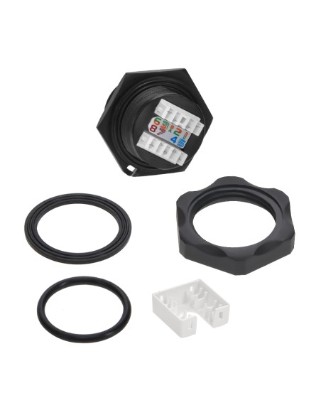 Cat6 RJ45 Shielded Industrial Panel Mount Jack