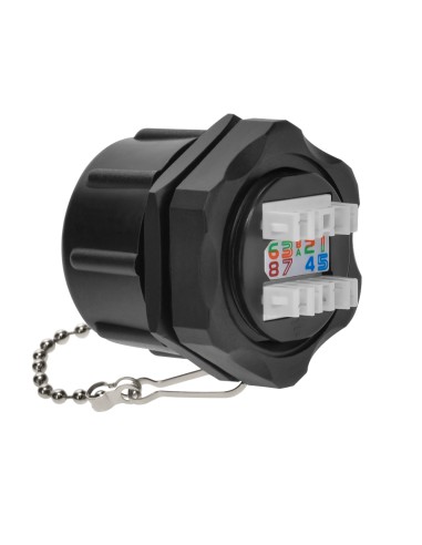 Cat6 RJ45 Shielded Industrial Panel Mount Jack...