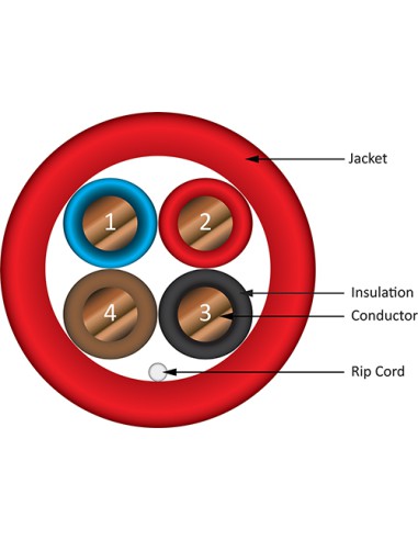 Fire Alarm Cable Riser 16/4 1000Ft Spool