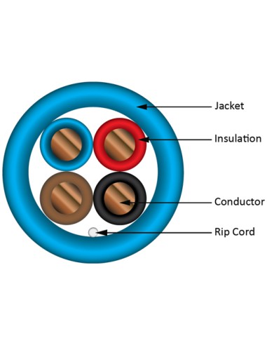 Fire Alarm Cable Riser 18/4 1000Ft Spool