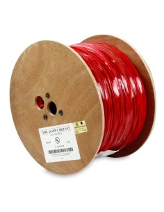 1000FT 14AWG/2C Solid Unshielded Fire Alarm FPLR Bare Copper Cable Red