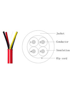 1000FT 18AWG/4C Solid Unshielded Fire Alarm FPLR Bare... 2