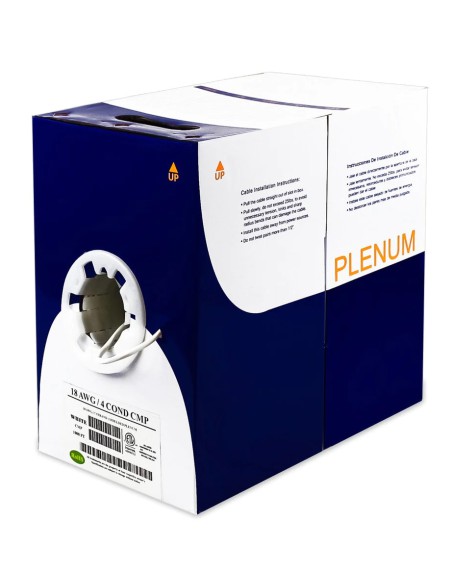 18/4 Control Cable Shielded Plenum White 1000Ft