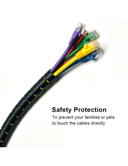 Spiral Cable Zip Wrap Black 15mm