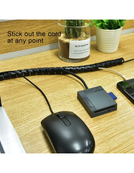 Spiral Cable Zip Wrap Black 20mm