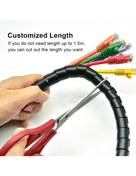 Spiral Cable Zip Wrap Black 30mm