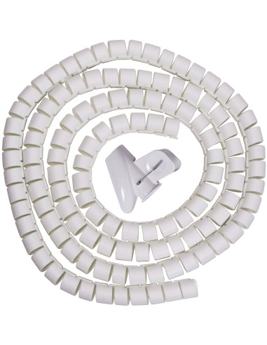 Spiral Cable Zip Wrap White 30mm x 1.5m